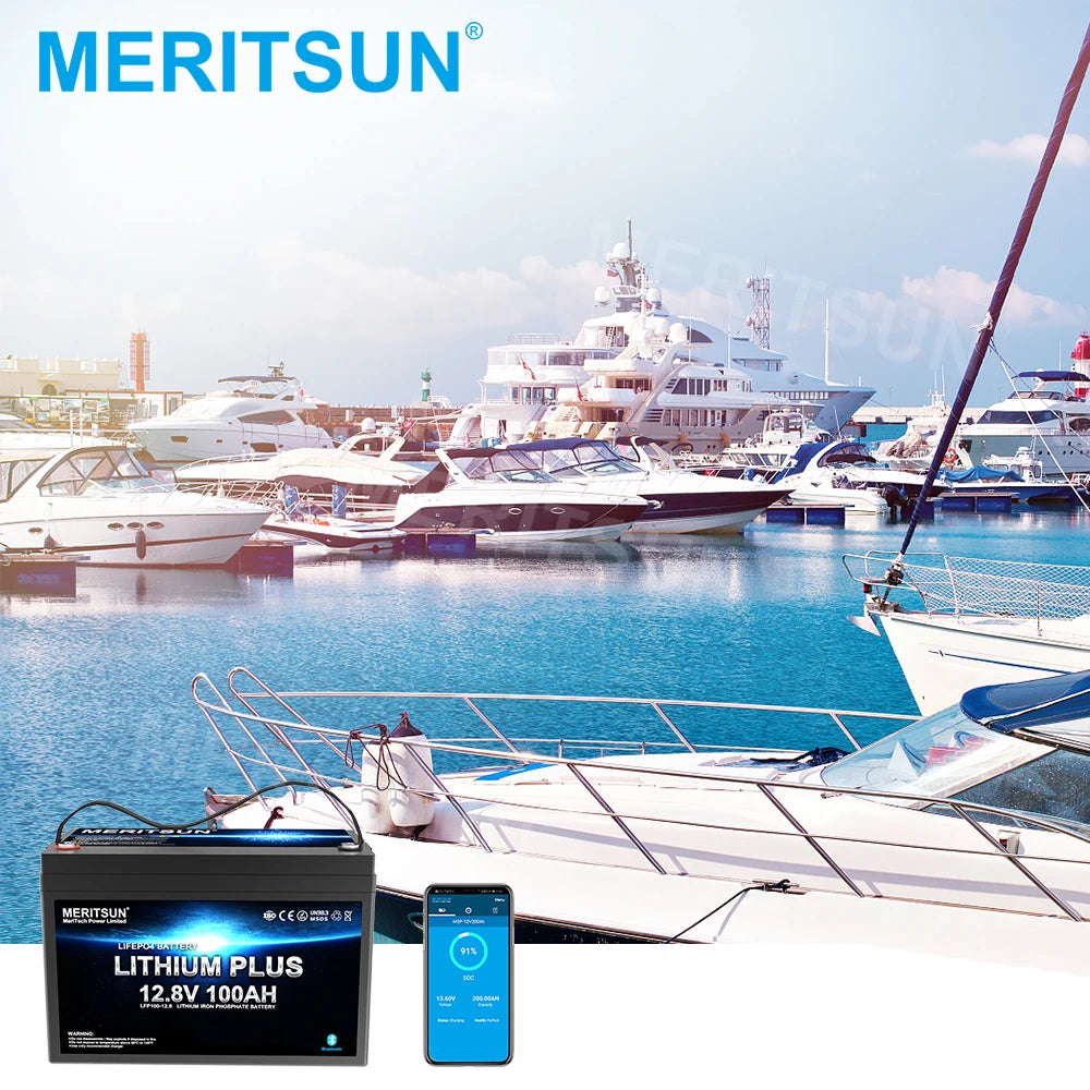 MeritSun 12V Lithium Battery 100ah 200ah 300ah Lifepo4 Solar Energy Battery