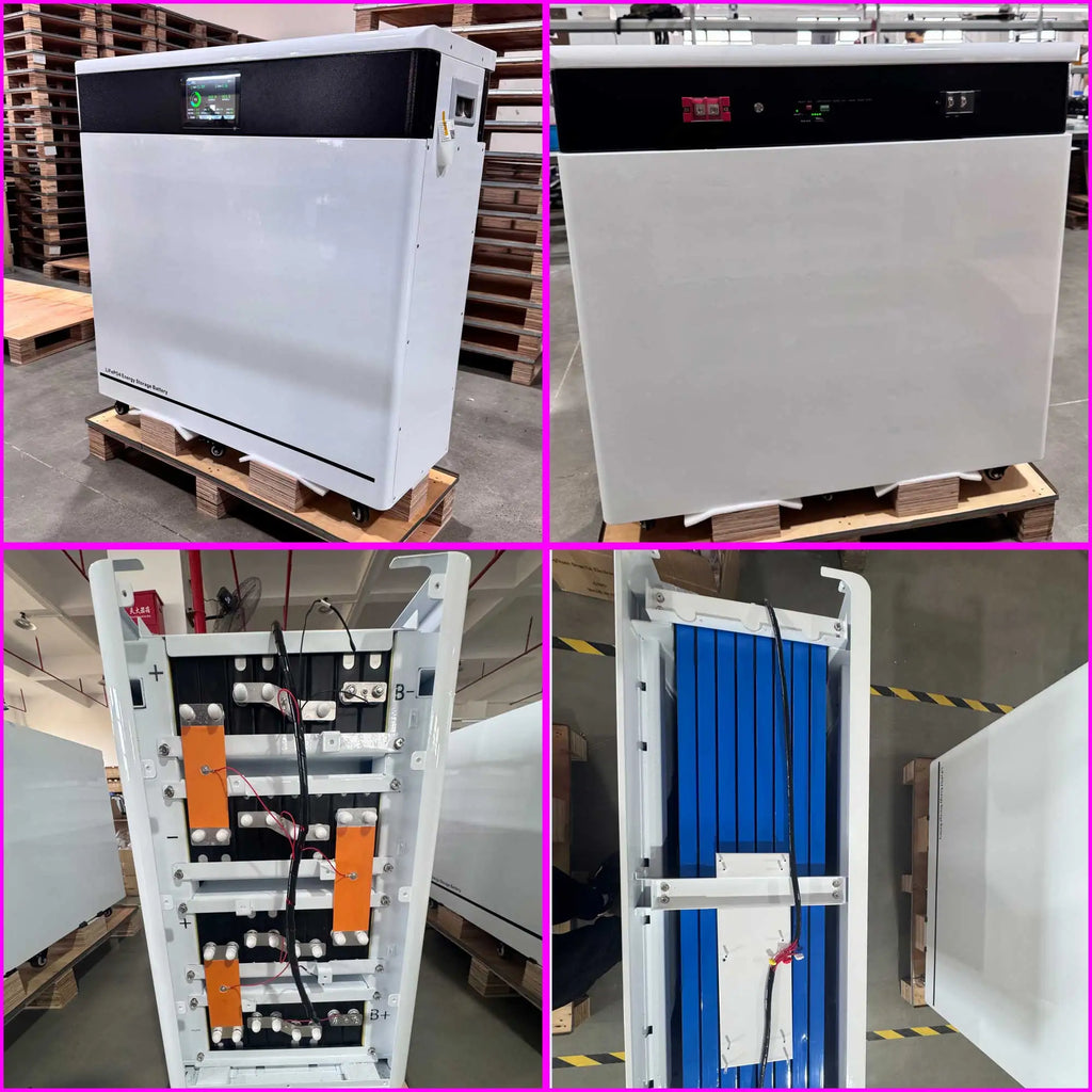 51.2V 800Ah 40kWh LiFePO4 Battery Pack Floor Standing with Wheels Grade a Cells 8000 Cycles for Off Grid Solar System TUV IEC PRIME RJ SOLAR PH