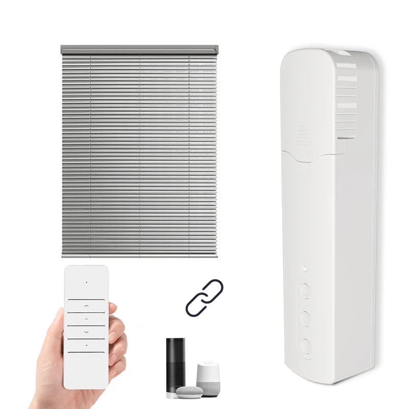Tuya Smart Home Zigbee Remote Control Shade Shutter Zebra Chain Roller Motor Solar Panel Alexa Smart Curtain Blinds Window