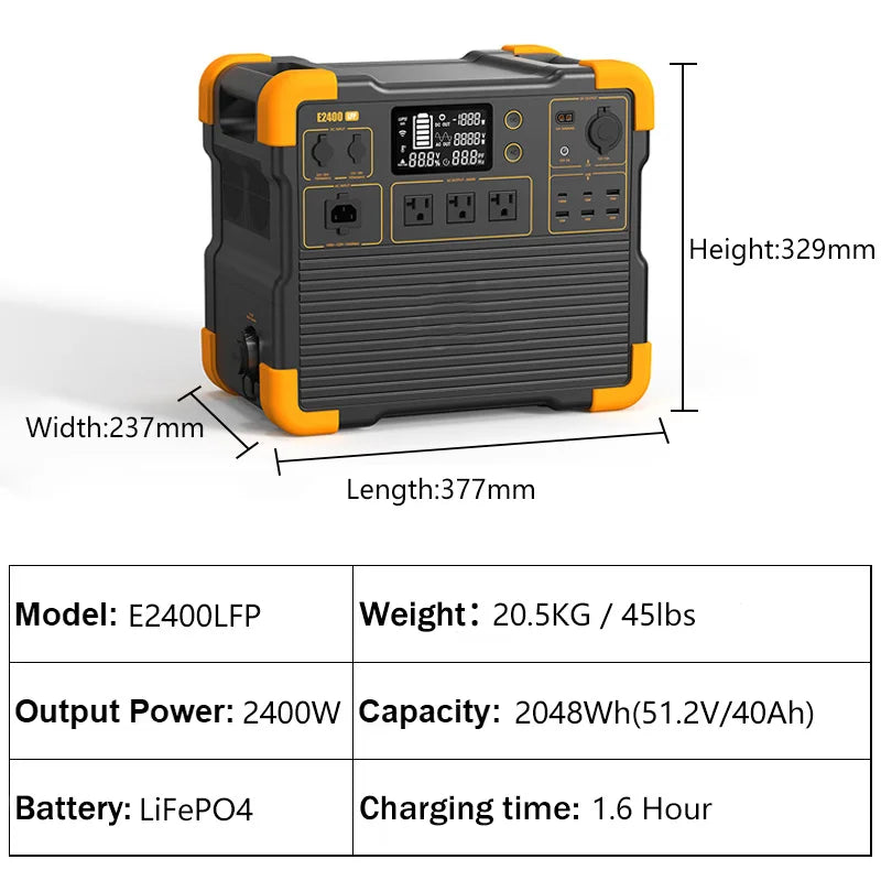 Wholesale 2048Wh Portable Lifepo4 Battery Power Station Renewable Energy Backup Multi Function Power Device PRIME RJ SOLAR PH