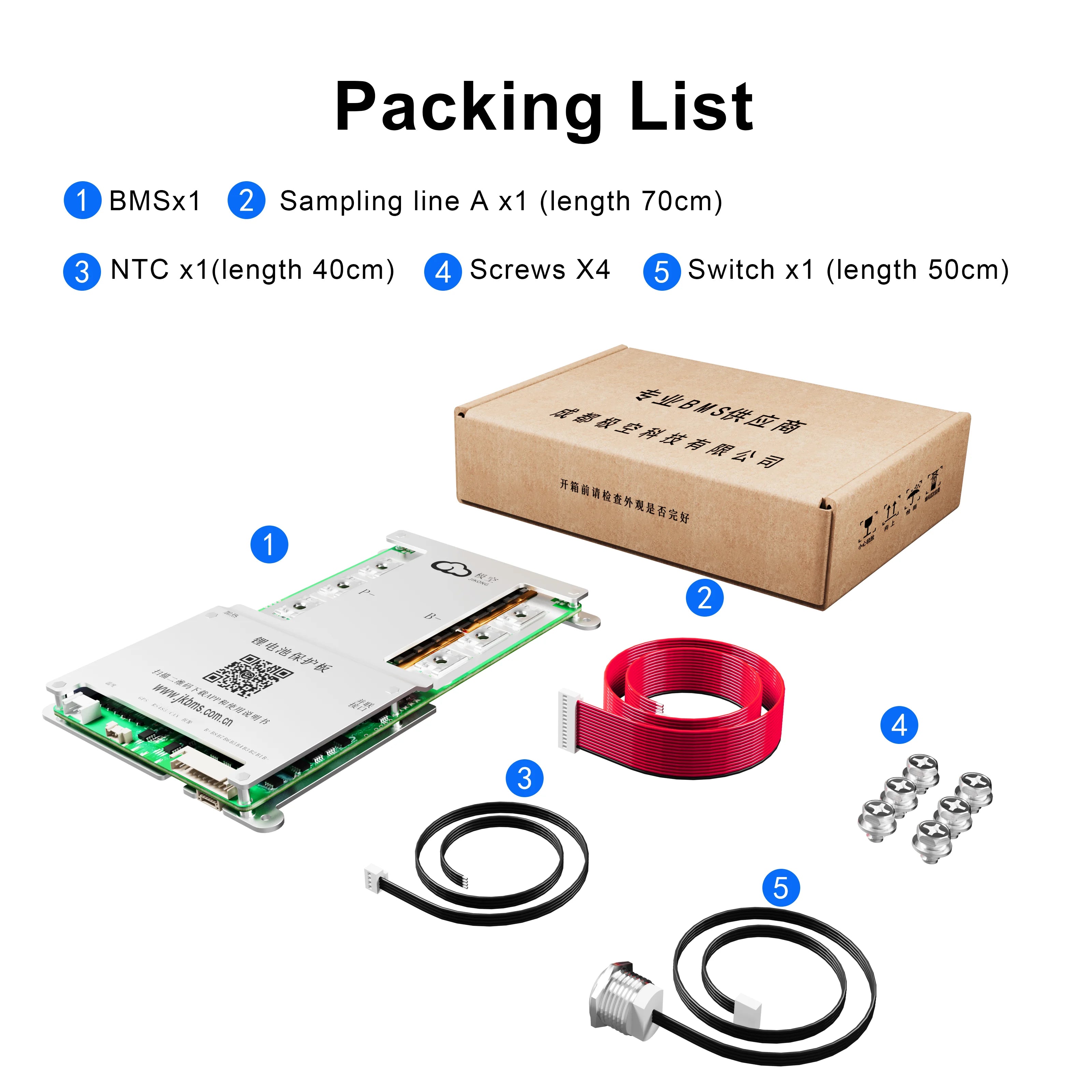 JIKONG 8-24S BMS JK Smart BMS with 2A Active Balance Current Li-Ion Lto Battery Pack BMS Lifepo4 24S 72V