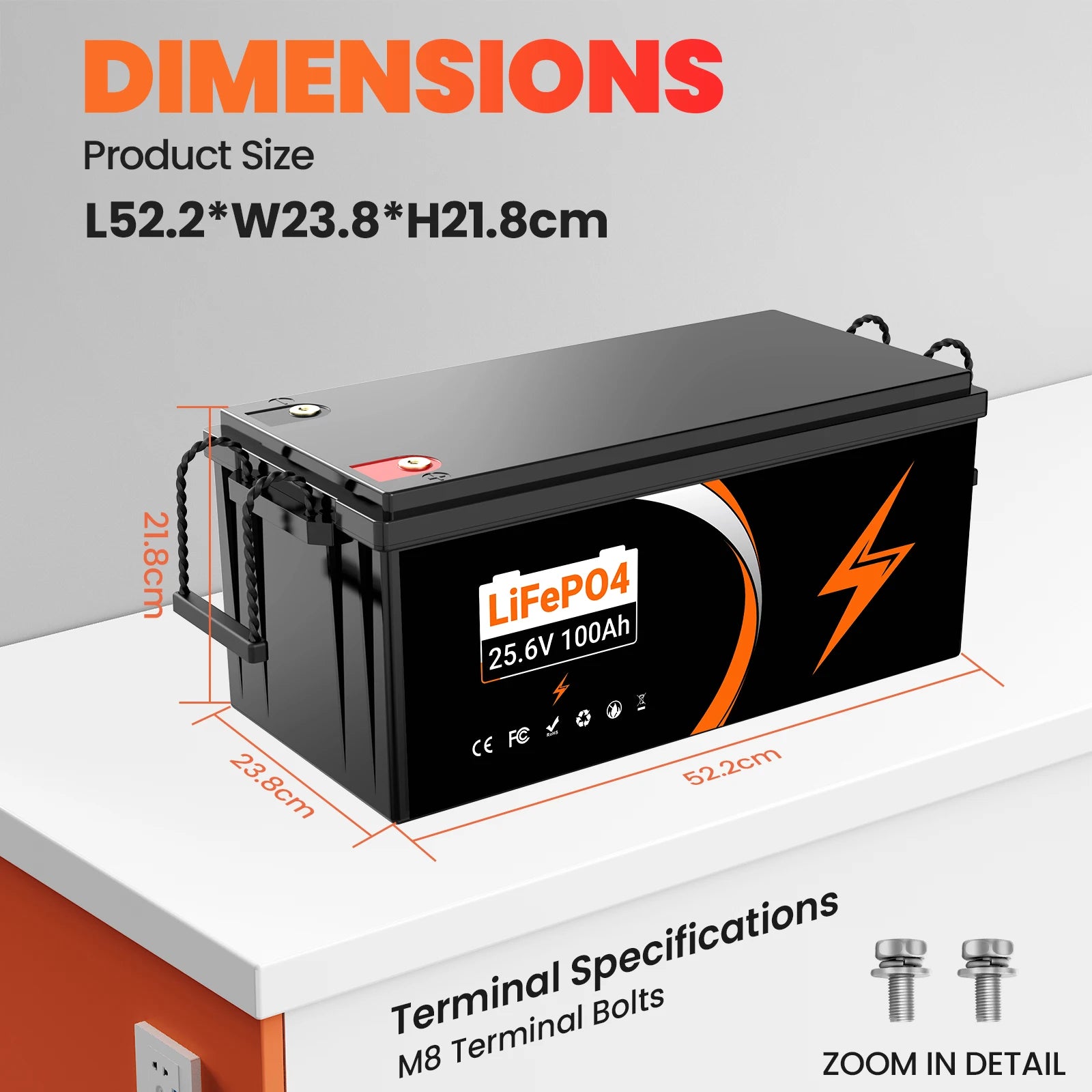 EU 25.6v 100ah Home Storage Lithium Battery for Boats Electric Forklifts