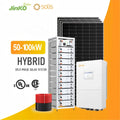 Jinko Solar Panel Hybrid Complete Solar System 50kw 60kw 80kw 100kw 220v 380v For Home&Industrial Solar Energy System Battery PRIME RJ SOLAR PH