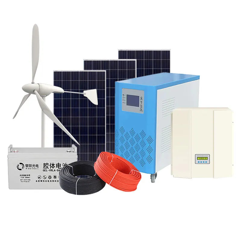 500w 1kw 3KW Wind Turbine Generator Lithium Battery Price List Storage Wind Solar Hybrid System Solution Price