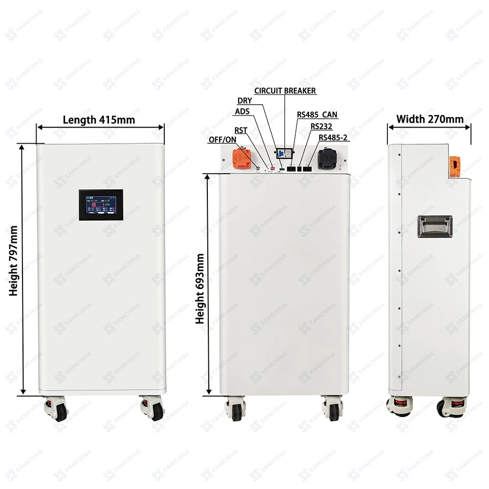 JK BMS 16KWH LFP Battery DIY Vertical Lithium Battery Pack 16S 51.2V 280/314Ah Home Solar Energy Storage Lifepo4