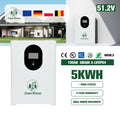 Zsen Risun 51.2V 5kWh 100Ah Home Storage Battery Grade a LiFePO4 8000 Cycles CE UL Lithium Battery Pack for Solar Energy ESS