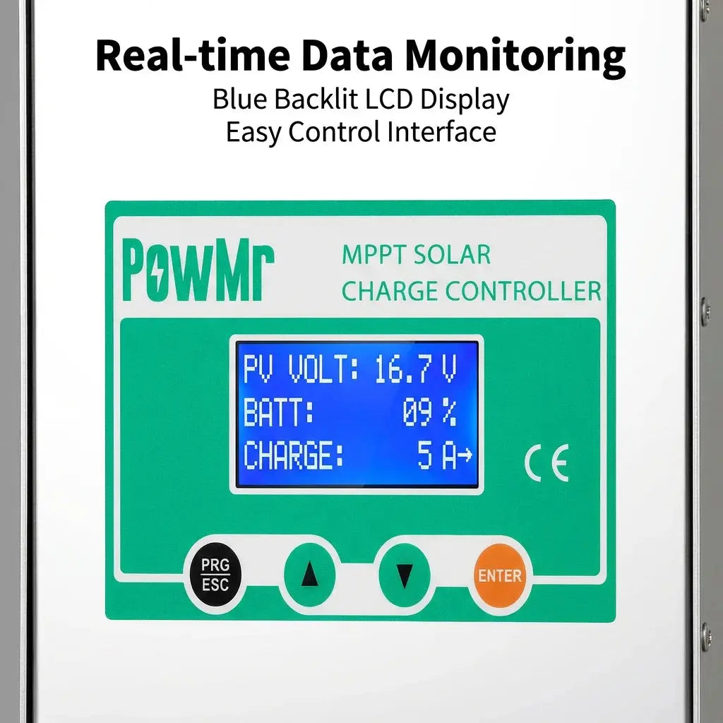 PowMr Smart Solar Panel Controller 60A 12V/24V/36V/48V Auto Upgraded Version MPPT Solar Charge Controller PRIME RJ SOLAR PH