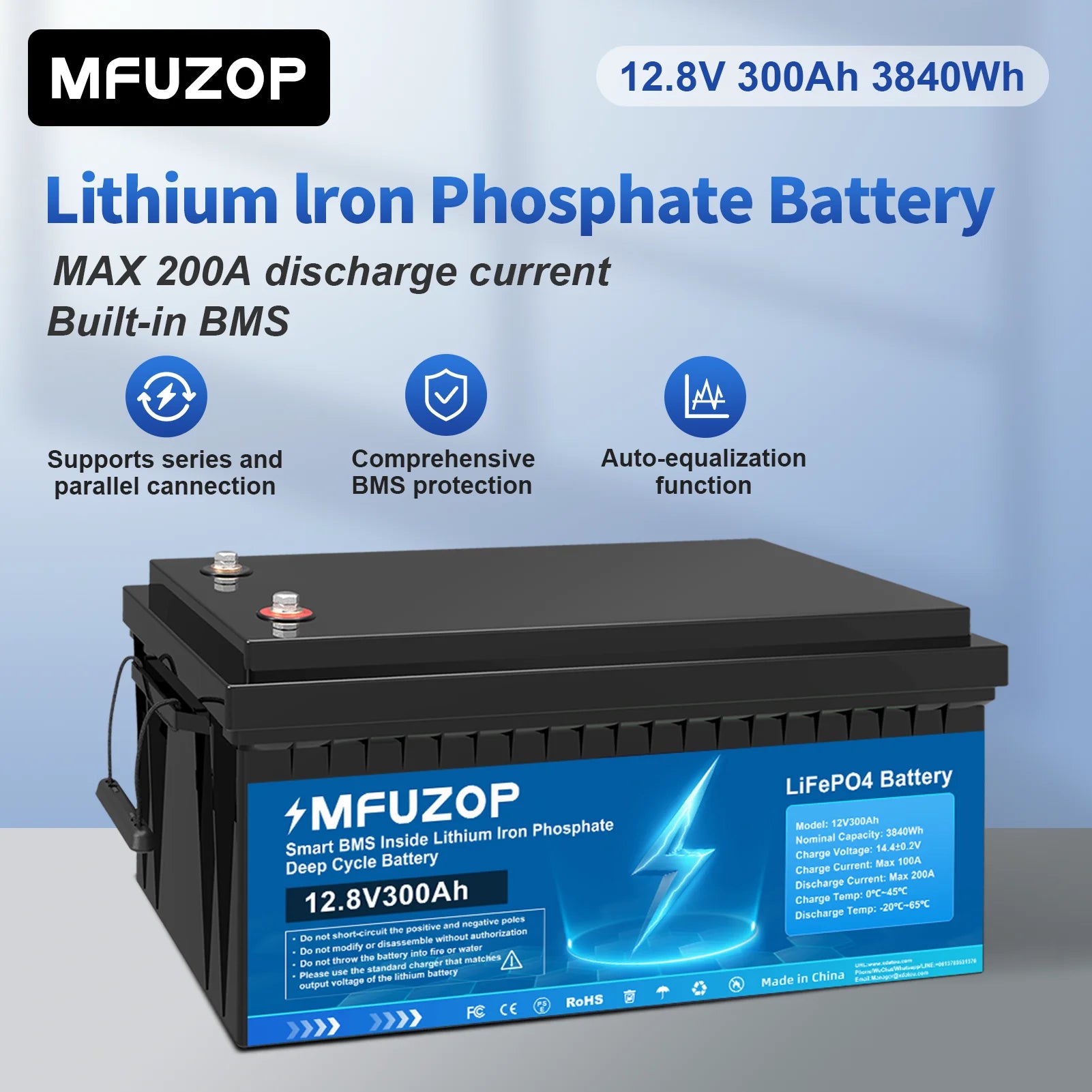 Discounted Lifepo4 12v 12.8v 200ah 280ah 300ah Battery Lithium Ion Phosphate Battery for Solar System PRIME RJ SOLAR PH