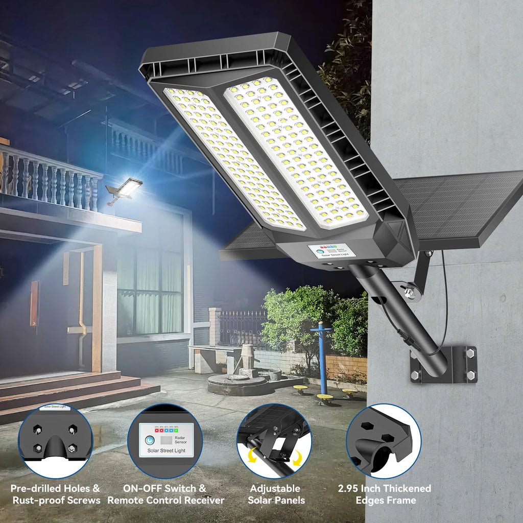 HYKENTE TW004C Solar Street Light High Lumen Efficiency Smart Sensor Industrial Public Areas RoHS CE 3-Year Warranty
