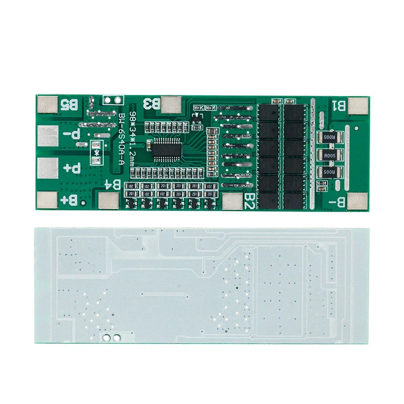 24V 6S 40A BMS 18650 Li-Ion Lithium Battery Poretect Board Solar Lighting BMS PCB With Balance For Ebike Scooter