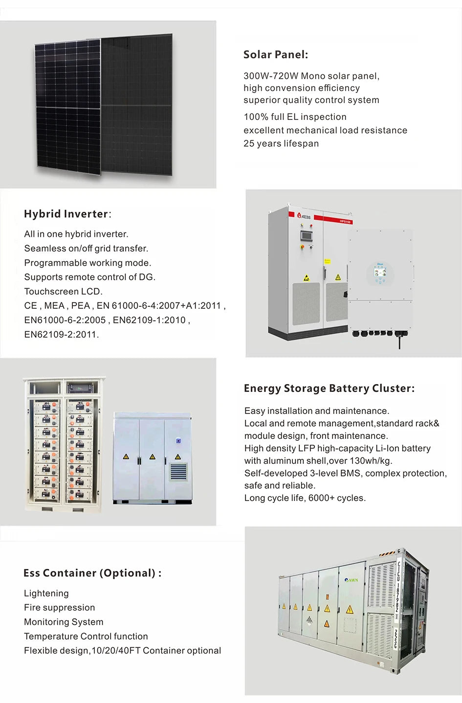 5kw 10kw 15kw 20kw Home Hybrid Solar Power System Panels Battery Inverter Storage Kit Complete Full Set PRIME RJ SOLAR PH