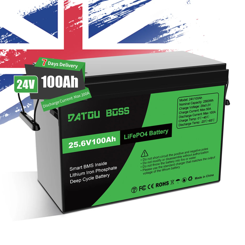 12V 24V Energy Storage LifePo4 Battery 100Ah 200Ah 300Ah 150Ah Lithium Ion Batteries Pack LifePo4 Battery With Smart BMS for RV
