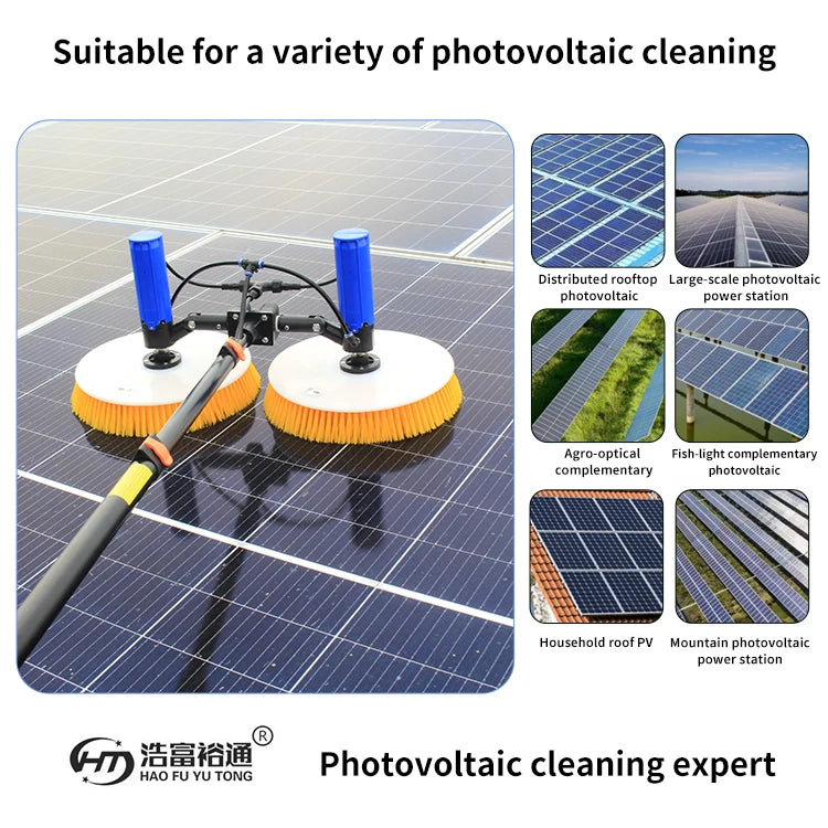 Solar Panel Cleaner Brushes and ,,Window Glass Cleaning Brush Kit ,s,photovoltaic Cleaning Machine Equipment Tool System