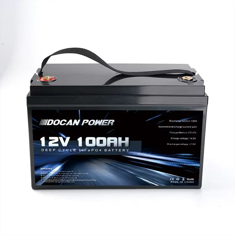 New Deep Cycle  USA FREE Shipping 12V 100AH 1280Wh 4S1P Lifepo4 Lithium Ion Batteries Pack with BMS Solar Energy Storage PRIME RJ SOLAR PH