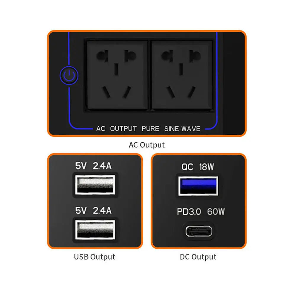 Seetek USA Warehouse 1300W Travel Power Banks Power Station Charger Solar Generator Portable Power Station
