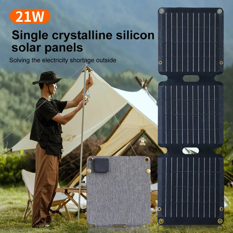 Eu Hot Selling Foldable Flexible 21w 30w 60w Waterproof Energy Storage Foldable Solar Panels Portable Solar Panel