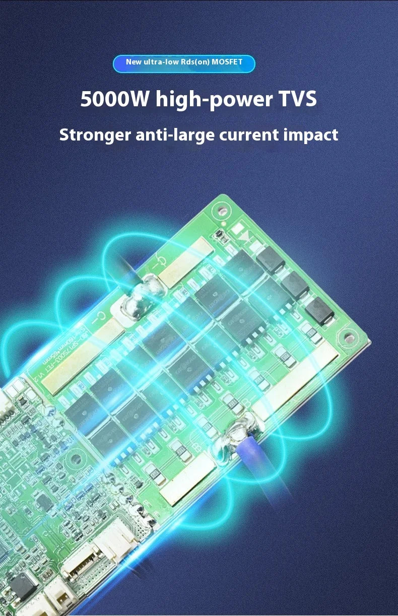 7/10s 24V/36V Ternary 30-70A Equalization BMS PCBA Lithium Battery Protection Board 1 oz Copper Thickness OEM Brand