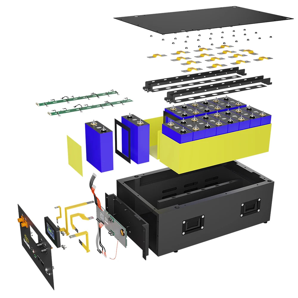 GoKWh 48V 320Ah Kit 51.2V 15Kwh Lifepo4 100Ah Pack BMS Inverter Grid Solar Home Energy Storage System 300Ah 280Ah PCBA PCBAs