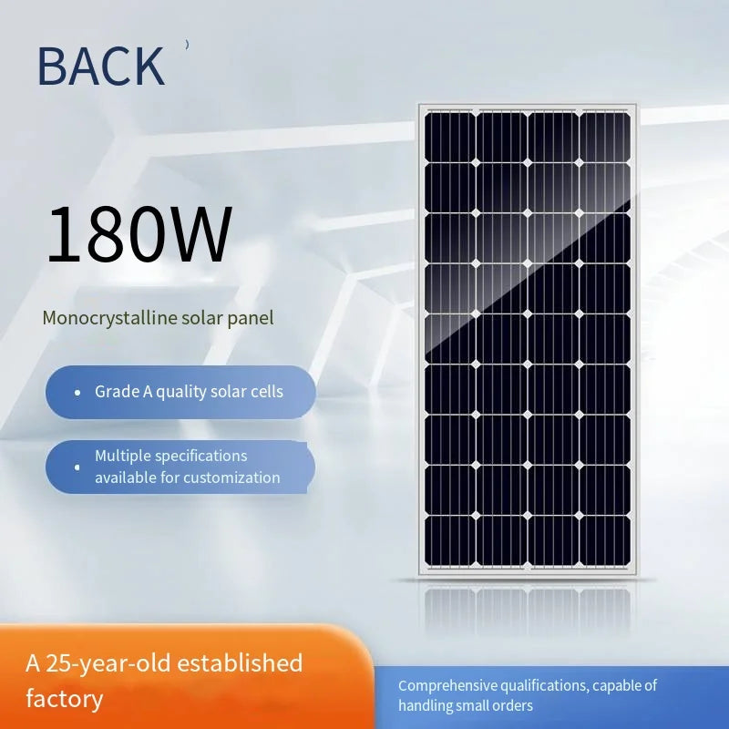 180W solar power generation panel, monocrystalline photovoltaic module system, roof lighting, roof battery, RV photovoltaic
