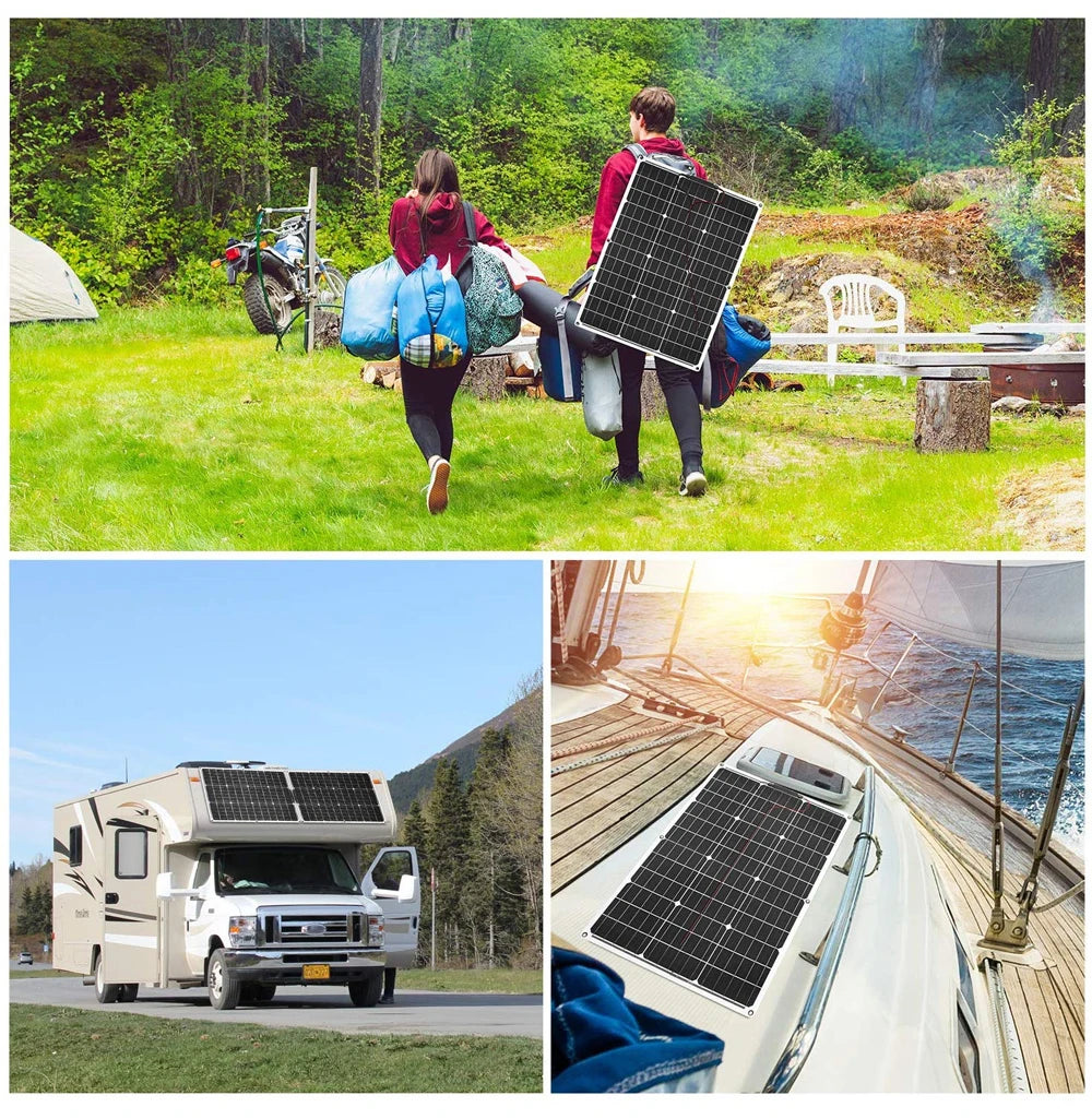 4PCS 12V 100W Flexible Mono Solar Panel for Car Battery  Boat  Home 200w 400w  1000w Solar System Dokio PRIME RJ SOLAR PH