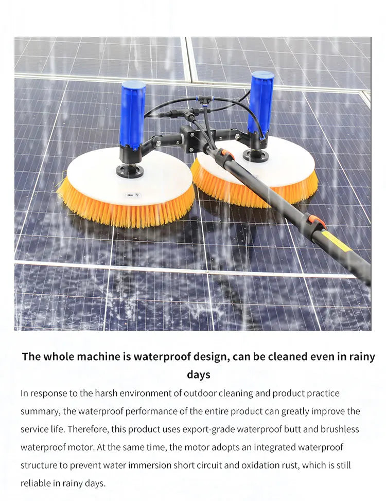 Solar Panel Cleaner Brushes and ,,Window Glass Cleaning Brush Kit ,s,photovoltaic Cleaning Machine Equipment Tool System