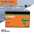 US Stock 5-year Lifespan LiFePO4 Battery 12V 7/10/12/20Ah IP54 Built-in BMS Mobility Scooter Fish Finder Ride on Cars