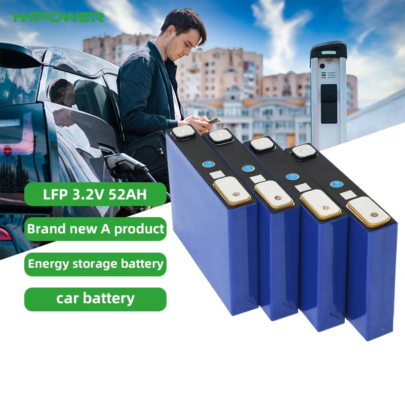 HHpower Best 4Pcs 3.2V Catl 2000 Cycle Cheap 52Ah Batterie Battery Cell 3.2V Lifepo4 Batteries