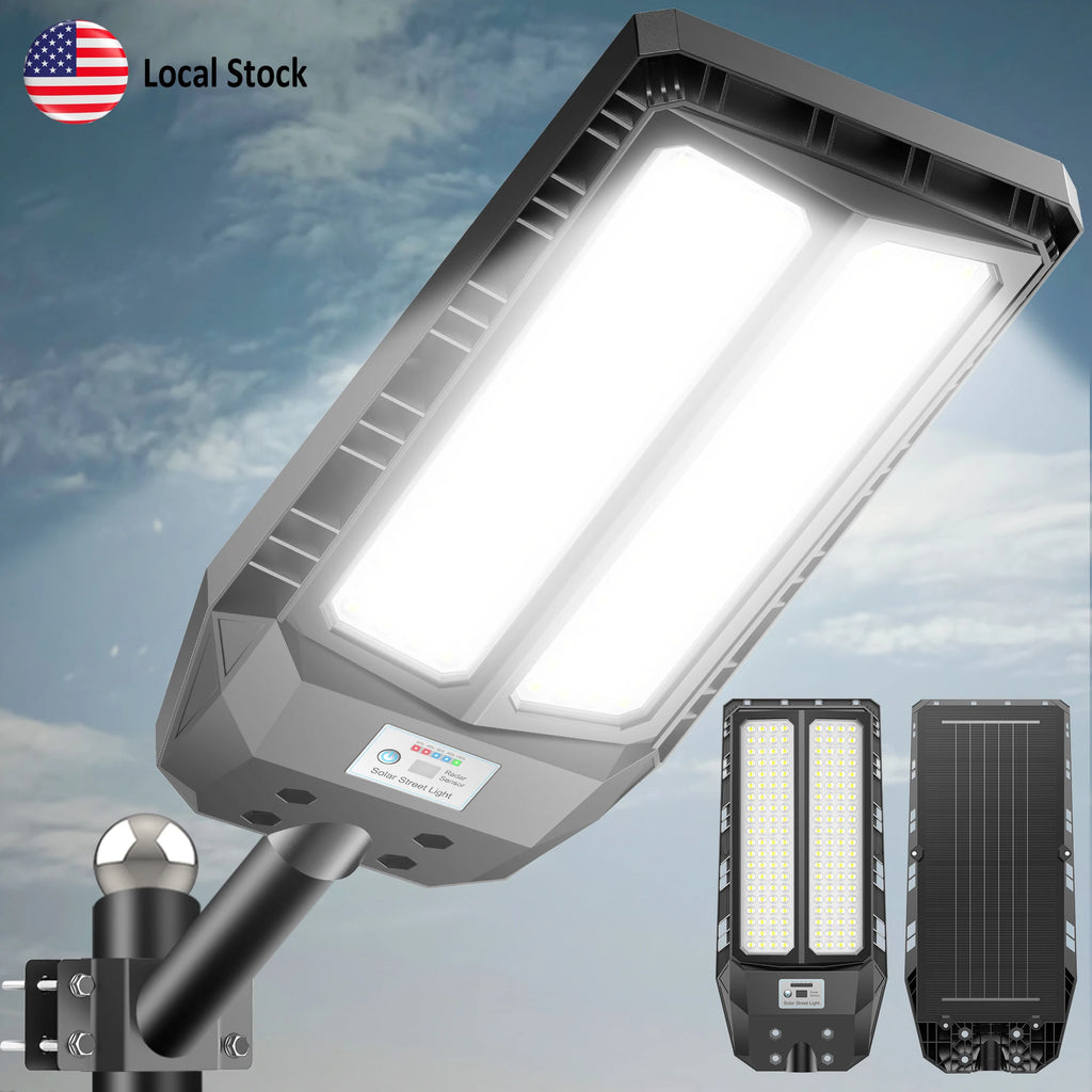 High Brightness Solar LED Street Light USA Warehouse Fast Delivery Intelligent Sensor Control for Parks Yard Remote Regions