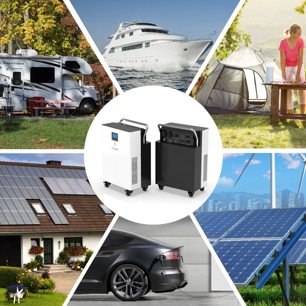 Top Portable Power Station 5KW for Home UPS Energy Storage Backup Solar Power Charging Station LiFePO4 220V 5000W PRIME RJ SOLAR PH