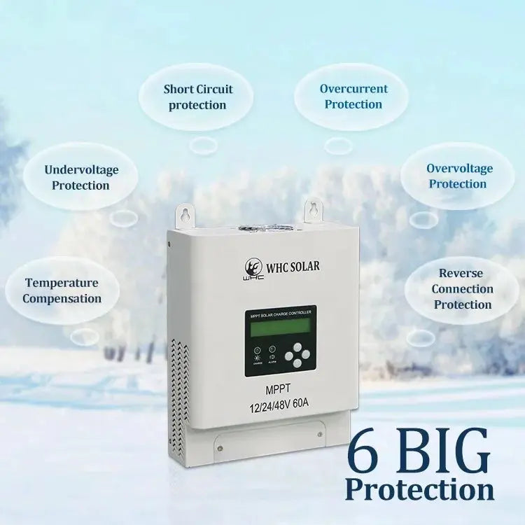 WHC4860F MPPT Solar Power 12 Volts Solar Panel 12V 24V 48V 60A Solar Battery Charger Controller Solar Charger Controller Price PRIME RJ SOLAR PH