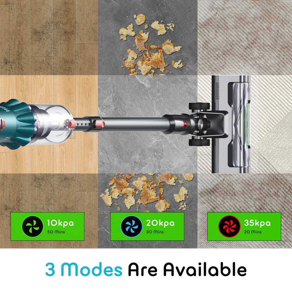 Portable 3-in-1 Cordless Vacuum Cleaner Powerful Cyclone Rechargeable Wireless Stick Handheld for Home Carpet Pet Hair Electric