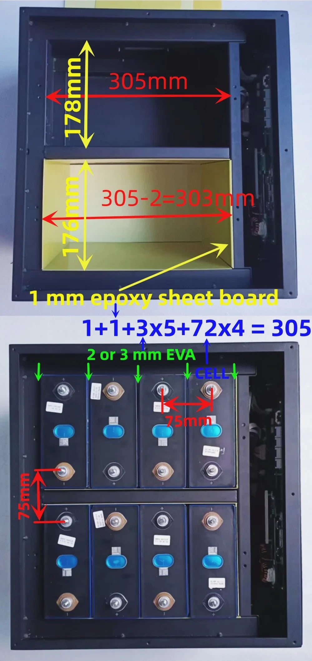 24V280AH Solar Home Energy Storage LiFePO4 Battery Bank/Case/Box DIY Kit JK BMS or 6032D BMS LCD 280AH 302AH 302AH 310AH PRIME RJ SOLAR PH