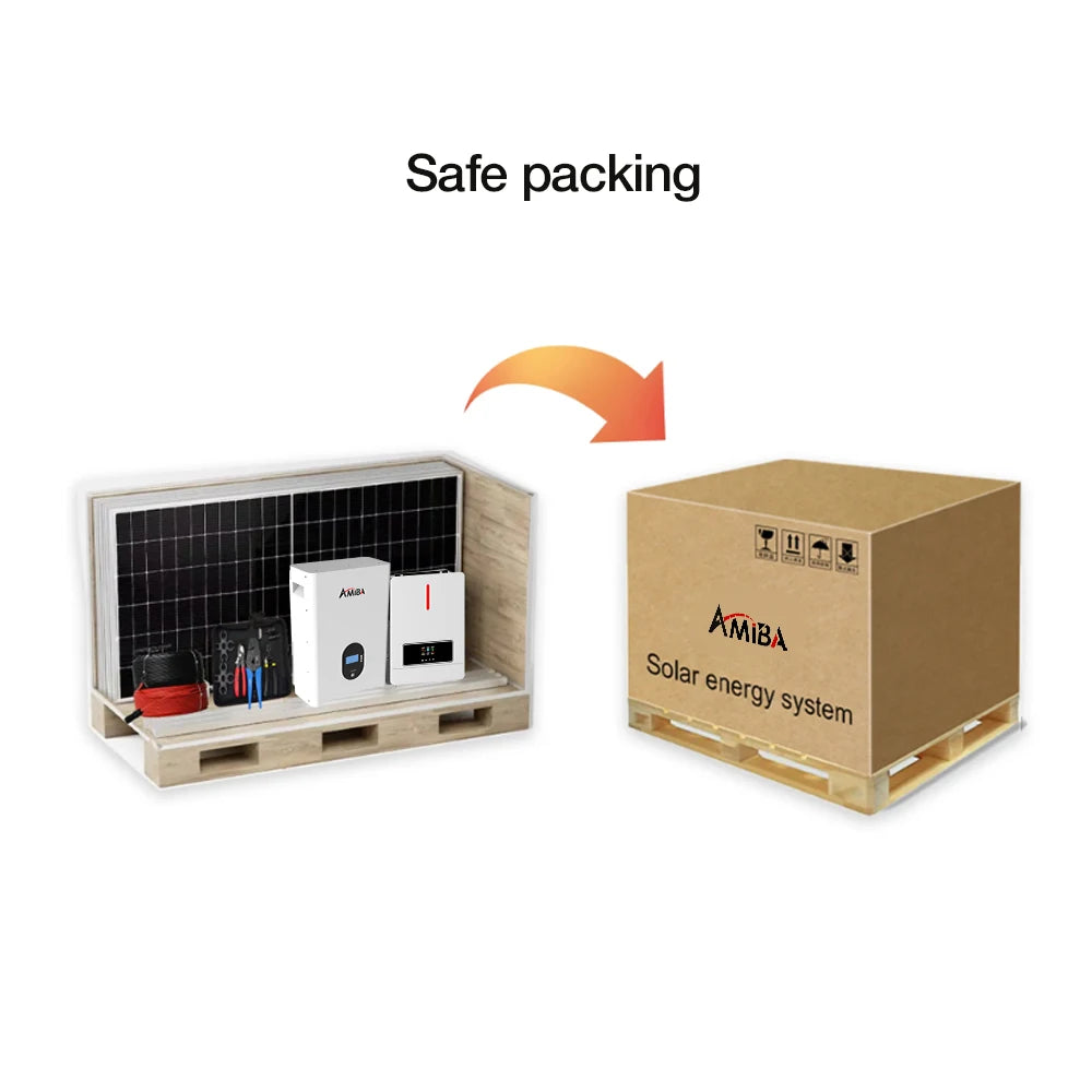 Popular Hybrid Off-Grid Solar System Complete 5Kw 8Kw 10Kw 20Kw Solar Power Energy Storage System With Solar Panels Inverter PRIME RJ SOLAR PH