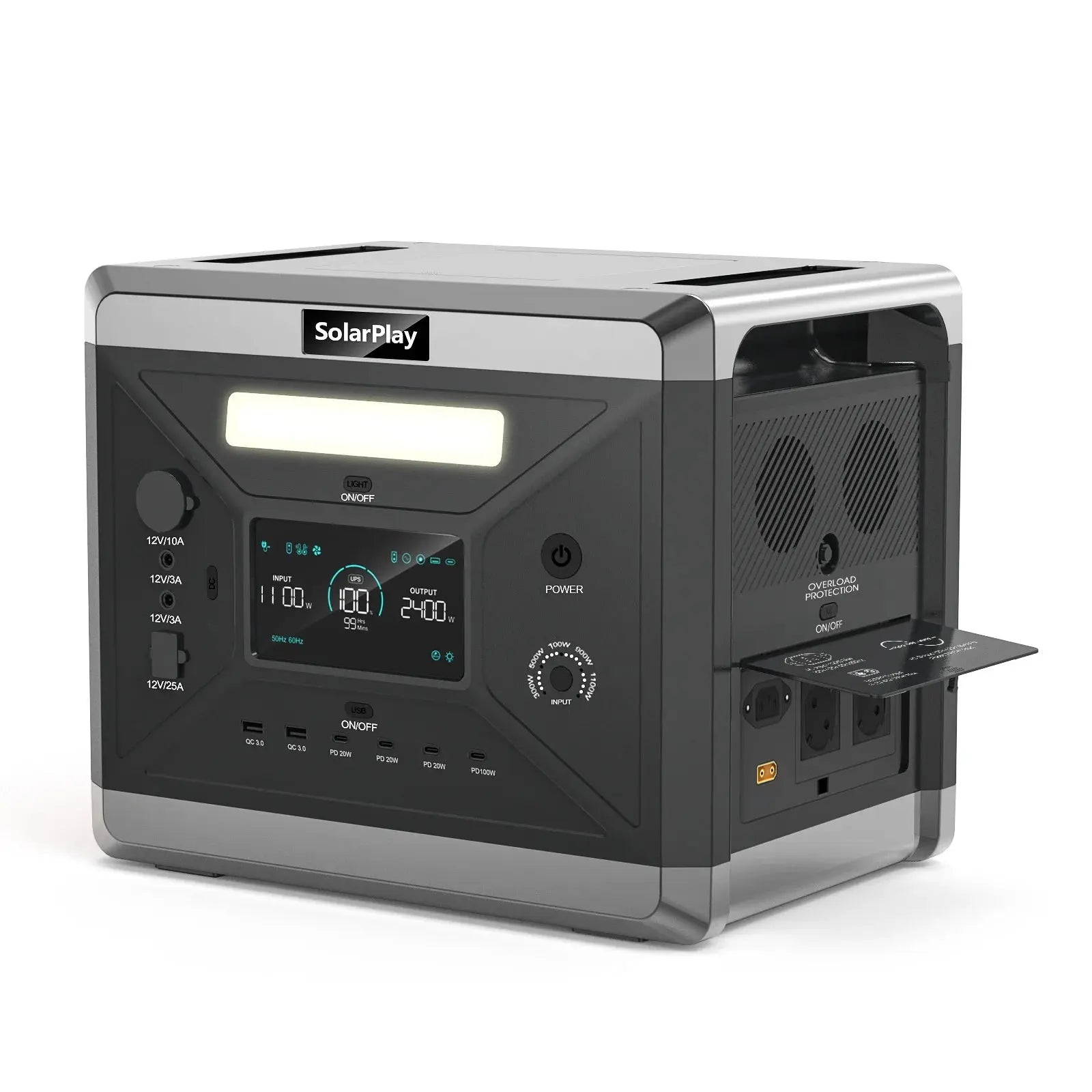 Factory Wholesale 2400W/2000W Portable Energy Storage Station 2160Wh Lifepo4 Battery Solar Panel for Car Use Outdoor Industrial PRIME RJ SOLAR PH