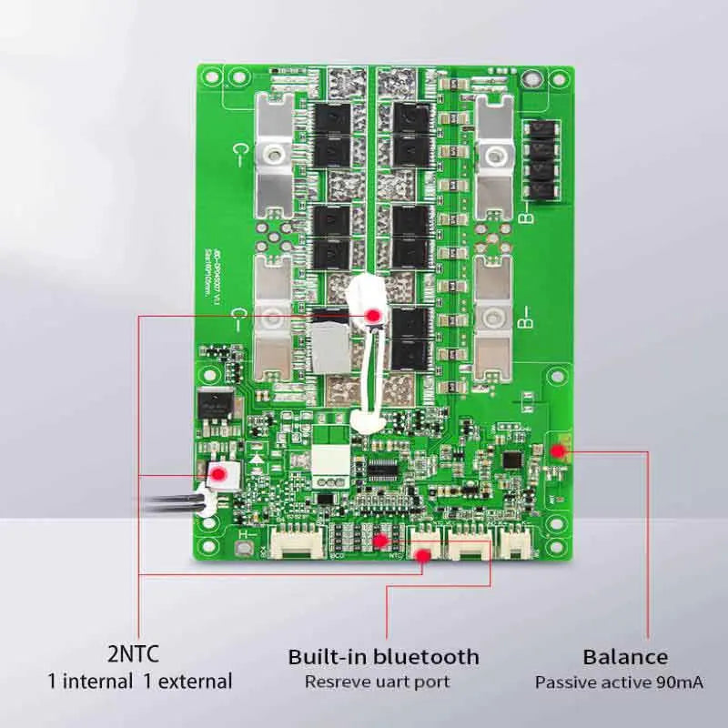 JBD Smart BMS 3S 4S 12V Lifepo4 100A 120A 150A 200A Lithium Battery BMS with Heating Function