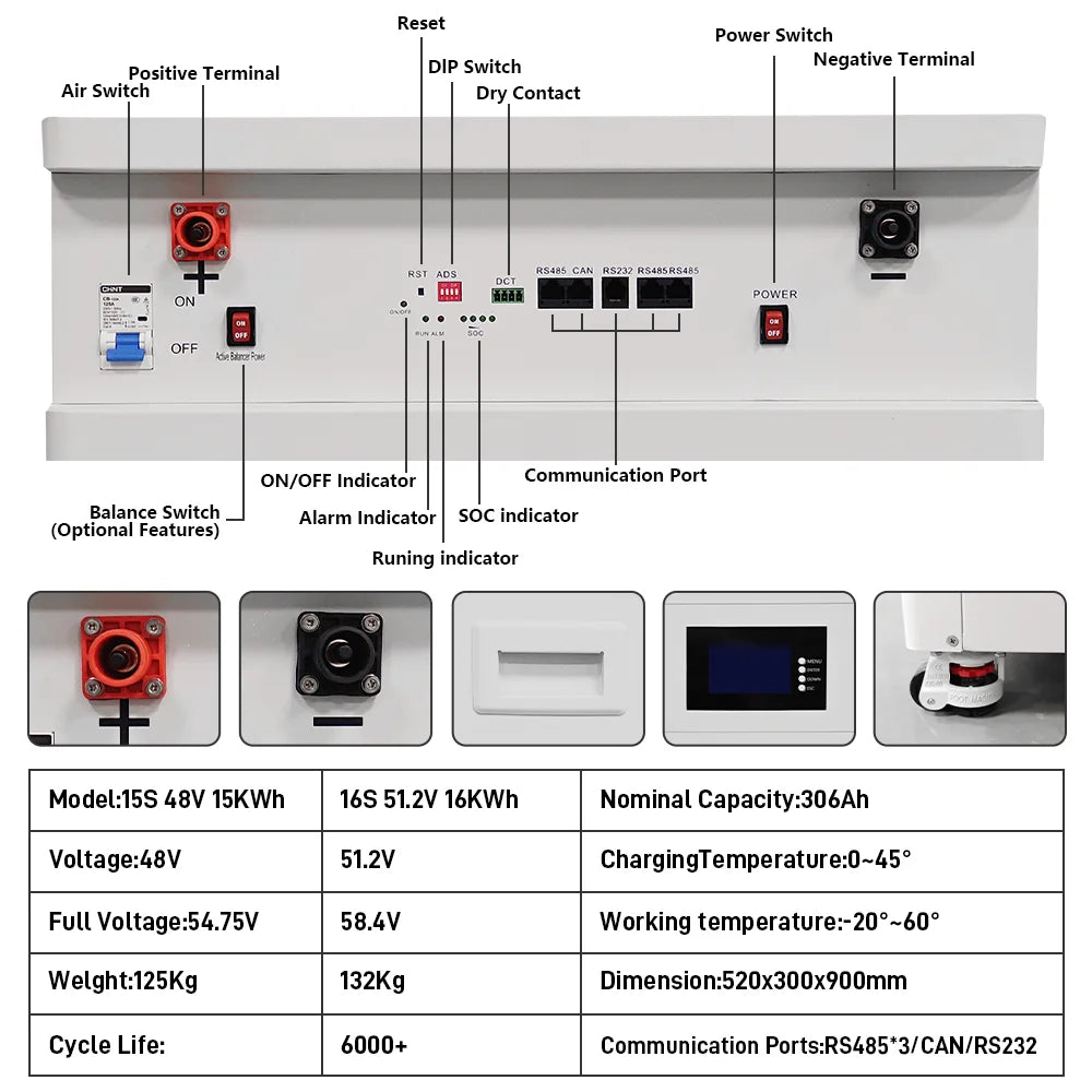 BETTER ESS 51.2V 300Ah 314Ah 16kWh Energy Storage System Lithium Ion Battery 15kWh Off-Grid Solar ESS Grade A Cell