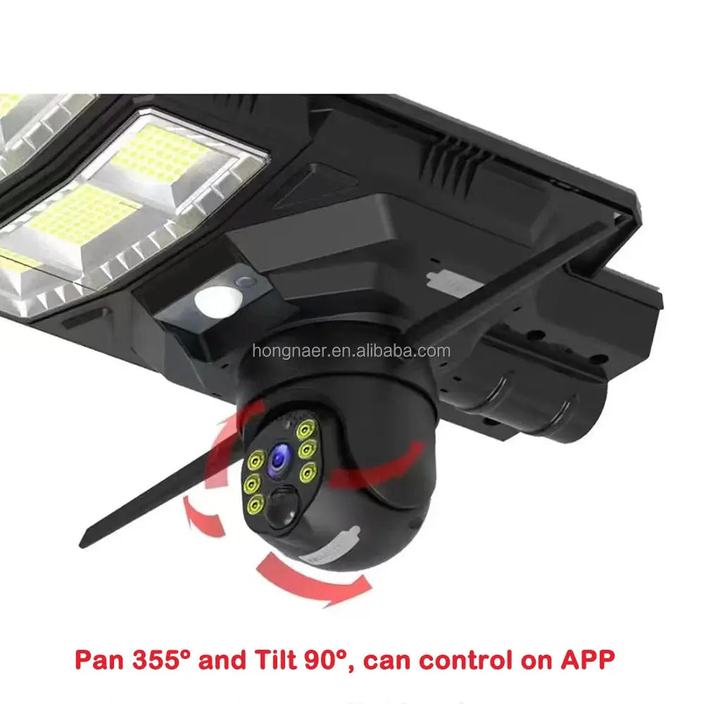 4MP 24W Solar Panel Powered Wireless CCTV Surveillance Cameras 300W WiFi Outdoor Security 4G Sim Card Solar Street Light Camera PRIME RJ SOLAR PH
