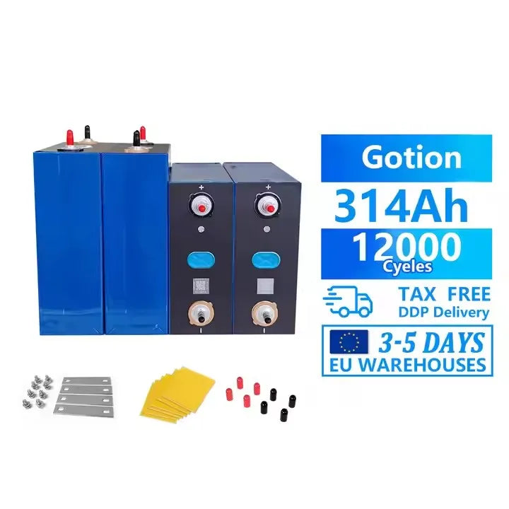 12000 Cycles Gotion 314Ah 325AH~330Ah Lithium Battery Prismatic 3.2V 300Ah 314Ah 340Ah Rechargeable LiFePO4 Battery