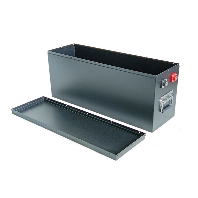 N Rectangular Li-Ion Prismatic Battery Holder Box Bracket Metal Durable Movable ROHS Certified Customizable Black Model QHY-05 PRIME RJ SOLAR PH