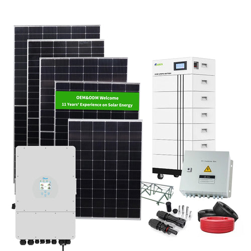 5kw 10kw 15kw 20kw Home Hybrid Solar Power System Panels Battery Inverter Storage Kit Complete Full Set