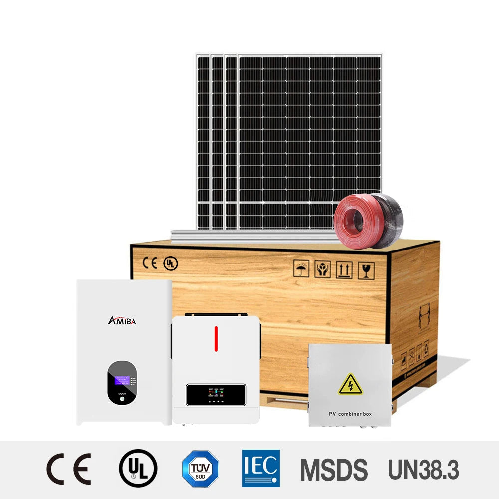 Complete Solar System 5000w 200w 5kw off Grid Solar with Battery for Photovoltaic With Panel Set 1kwh 1000watts for Home