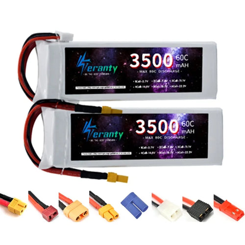 3500MAH Battery 11.1V 3S 60C LiPo Battery T JST/XT60 XT30 Plug for RC Drone Car Airplane Helicopter Toy Accessories Lipo Battery PRIME RJ SOLAR PH