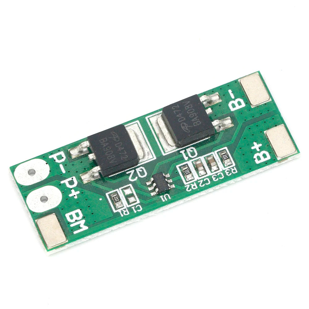 BMS 2S 6.4V 10A Lifepo4 Battery Protection Board Charging PCB PCM LED Light Short Circuit Delay Self Recovery for Power