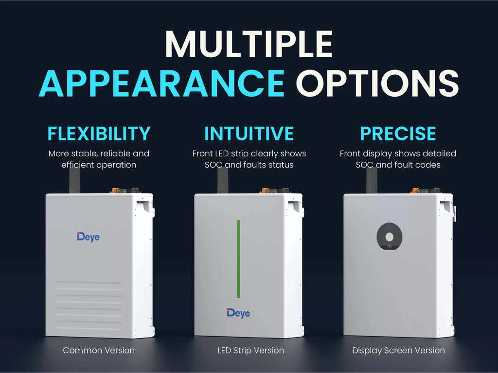 Deye SE-F5 Pro C 5.12kWh 51.2V 100Ah LiFePO4 Battery EU Warehouse 6000 Cycles IP21 Residential Energy Storage System