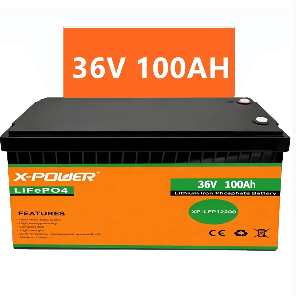 EU Warehouse Stock 12V LiFePO4 Battery Built-in BMS 10/20/50/100/125/200/300/400Ah LFP Lithium Battery for Solar System Inverter