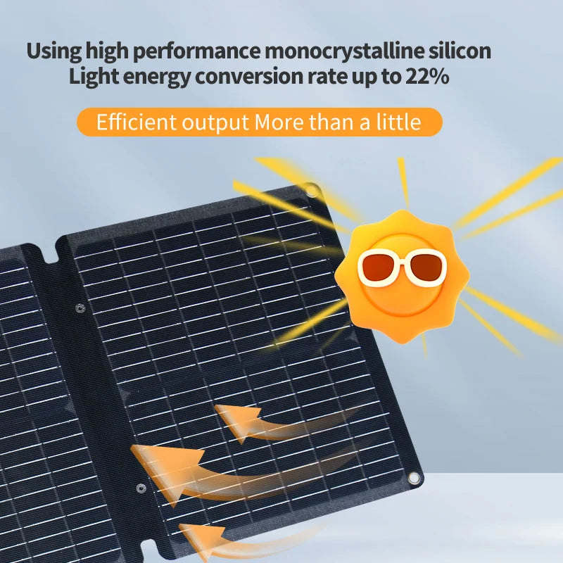 Eu Hot Selling Foldable Flexible 21w 30w 60w Waterproof Energy Storage Foldable Solar Panels Portable Solar Panel