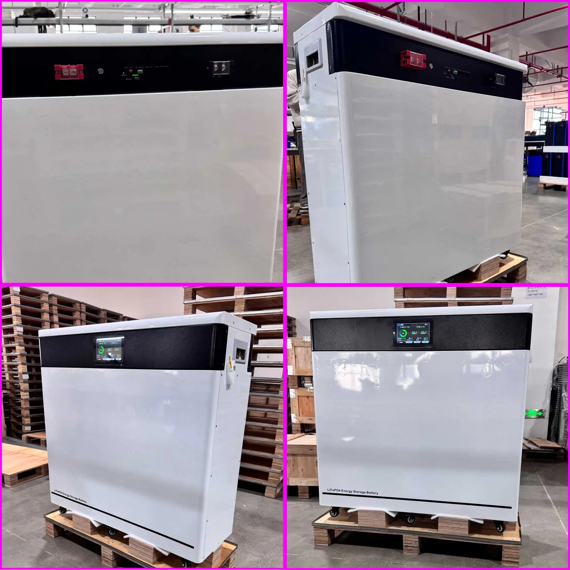 51.2V 800Ah 40kWh LiFePO4 Battery Pack Floor Standing with Wheels Grade a Cells 8000 Cycles for Off Grid Solar System TUV IEC PRIME RJ SOLAR PH