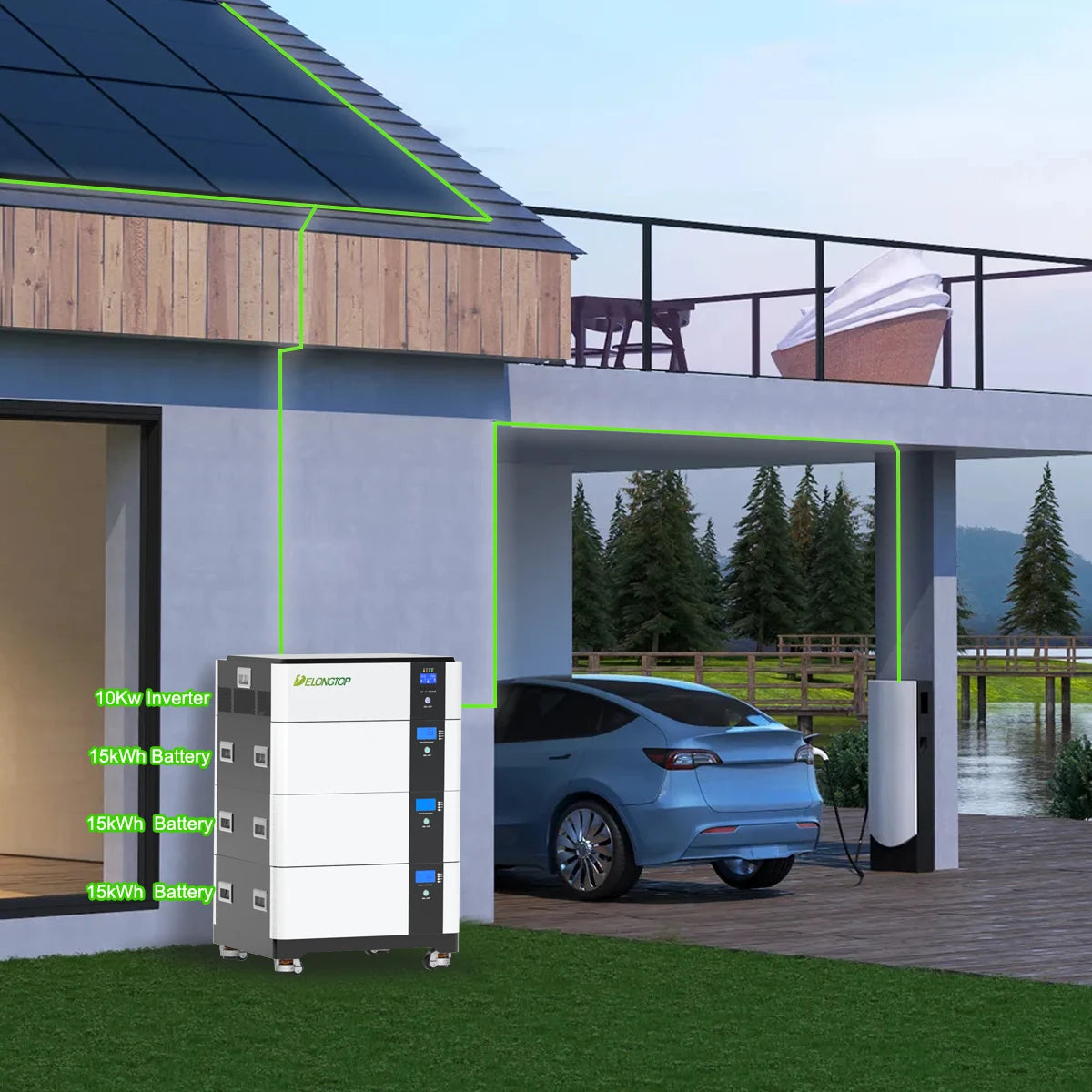 30Kwh 15Kwh Solar Energy Storage Poland Stock Solar Sun Power Storage with Inverter 10 kw 12 kw 15 kw Offgrid Solar Power System