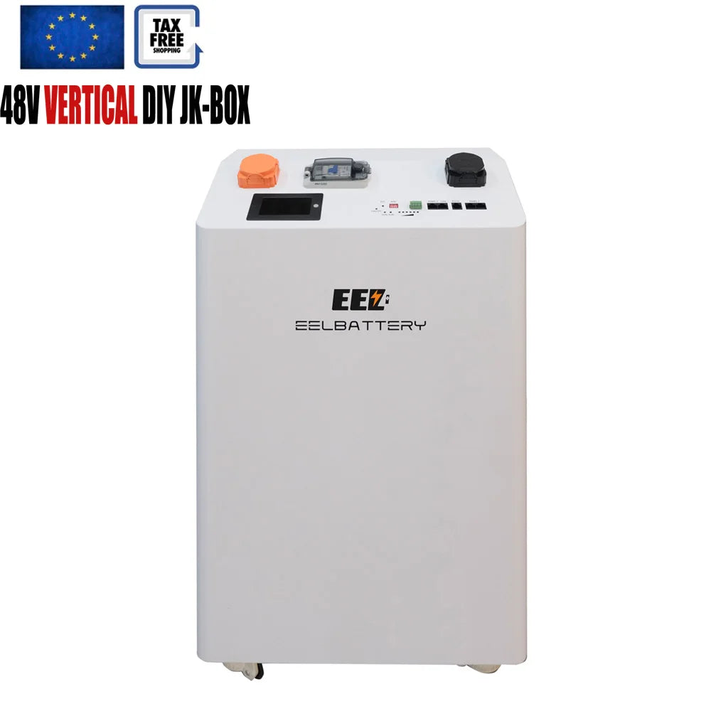 EU Stock EEL V1 48v Lifepo4 Battery Pack Battery Box DIY Kits with JK 200A BMS and Wheels Breaker for 280ah-330ah Lifepo4 Cell