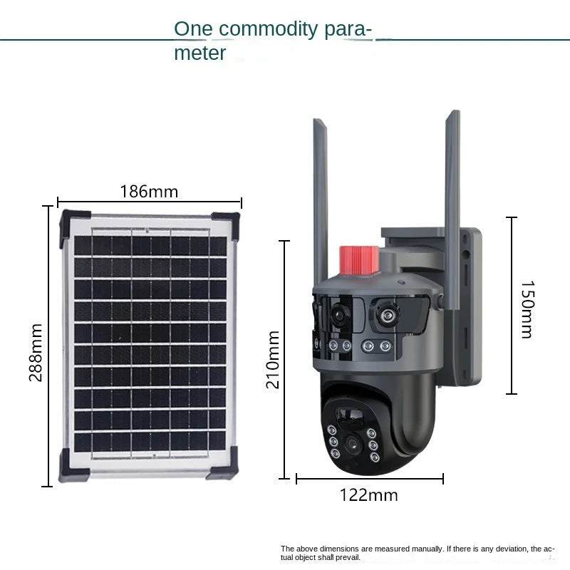 BAITIAN 4/6MP Ultra HD Home Security Camera Solar-Powered 360-Degree Rotatable Wi-Fi/4G Remote Access CMOS Sensor Cloud Storage